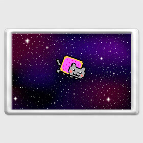 Магнит 45*70 с принтом Nyan Cat в городе Новоалтайск, Пластик | Размер: 78*52 мм; Размер печати: 70*45 | Тематика изображения на принте: cat | meme | nyan cat | space | youtube | животное | звезды | интернет | космос | кошка | мем | прикол | радуга | юмор | ютуб
