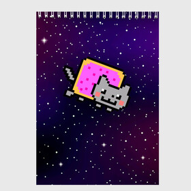 Скетчбук с принтом Nyan Cat в городе Новоалтайск, 100% бумага
 | 48 листов, плотность листов — 100 г/м2, плотность картонной обложки — 250 г/м2. Листы скреплены сверху удобной пружинной спиралью | Тематика изображения на принте: cat | meme | nyan cat | space | youtube | животное | звезды | интернет | космос | кошка | мем | прикол | радуга | юмор | ютуб
