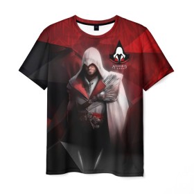 Мужская футболка 3D с принтом Assasins creed в городе Новоалтайск, 100% полиэфир | прямой крой, круглый вырез горловины, длина до линии бедер | Тематика изображения на принте: creed | асасин | асасин крид | ассасин | ассассин | войско | крид | меч | приключения | самурай