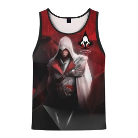 Мужская майка 3D с принтом Assasins creed в городе Новоалтайск, 100% полиэстер | круглая горловина, приталенный силуэт, длина до линии бедра. Пройма и горловина окантованы тонкой бейкой | creed | асасин | асасин крид | ассасин | ассассин | войско | крид | меч | приключения | самурай