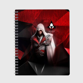 Тетрадь с принтом Assasins creed в городе Новоалтайск, 100% бумага | 48 листов, плотность листов — 60 г/м2, плотность картонной обложки — 250 г/м2. Листы скреплены сбоку удобной пружинной спиралью. Уголки страниц и обложки скругленные. Цвет линий — светло-серый
 | creed | асасин | асасин крид | ассасин | ассассин | войско | крид | меч | приключения | самурай