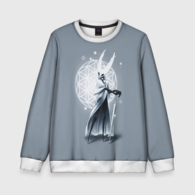 Детский свитшот 3D с принтом Hollow Knight в городе Новоалтайск, 100% полиэстер | свободная посадка, прямой крой, мягкая тканевая резинка на рукавах и понизу свитшота | Тематика изображения на принте: grimm | hallounest | heart of nightmare | hollow knight | hornet | knight | quirrell | silksong | гримм | квиррел | рыцарь | халлоунест | холлоу найт | хорнет