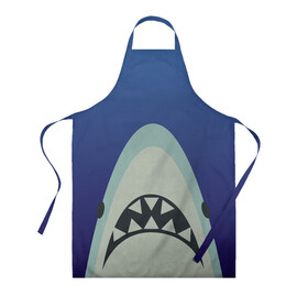 Фартук 3D с принтом IKEA Shark в городе Новоалтайск, 100% полиэстер | общий размер — 65 х 85 см, ширина нагрудника — 26 см, горловина — 53 см, длина завязок — 54 см, общий обхват в поясе — 173 см. Принт на завязках и на горловине наносится с двух сторон, на основной части фартука — только с внешней стороны | ikea | ocean | shark | water