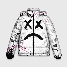 Зимняя куртка для мальчиков 3D с принтом LIL PEEP в городе Новоалтайск, ткань верха — 100% полиэстер; подклад — 100% полиэстер, утеплитель — 100% полиэстер | длина ниже бедра, удлиненная спинка, воротник стойка и отстегивающийся капюшон. Есть боковые карманы с листочкой на кнопках, утяжки по низу изделия и внутренний карман на молнии. 

Предусмотрены светоотражающий принт на спинке, радужный светоотражающий элемент на пуллере молнии и на резинке для утяжки | lil peep | lil prince | pink | зарубежная музыка | лил пип | маленький принц