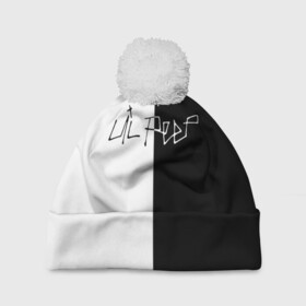 Шапка 3D c помпоном с принтом LIL PEEP (НА СПИНЕ) в городе Новоалтайск, 100% полиэстер | универсальный размер, печать по всей поверхности изделия | lil peep | lil prince | pink | зарубежная музыка | лил пип | маленький принц
