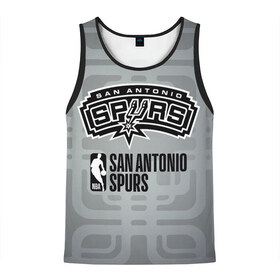 Мужская майка 3D с принтом San Antonio Spurs 21 в городе Новоалтайск, 100% полиэстер | круглая горловина, приталенный силуэт, длина до линии бедра. Пройма и горловина окантованы тонкой бейкой | 21 | duncan | nba | san antonio spurs | баскетбол | данкан | нба | сан антонио
