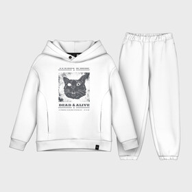 Детский костюм хлопок Oversize с принтом schrodingers cat в городе Новоалтайск,  |  | cat | dead | schrodingers cat | wanted | кот | кот шредингера | котик | котэ | розыск