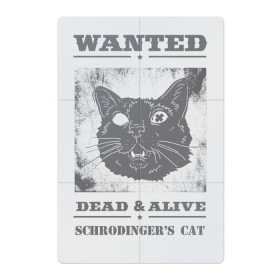 Магнитный плакат 2Х3 с принтом schrodingers cat в городе Новоалтайск, Полимерный материал с магнитным слоем | 6 деталей размером 9*9 см | cat | dead | schrodingers cat | wanted | кот | кот шредингера | котик | котэ | розыск