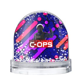 Снежный шар с принтом C-OPS в городе Новоалтайск, Пластик | Изображение внутри шара печатается на глянцевой фотобумаге с двух сторон | c ops | critical ops | game | ops. critical | игра | критикал опс | шутер