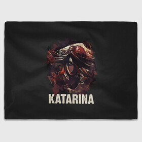 Плед 3D с принтом Katarina в городе Новоалтайск, 100% полиэстер | закругленные углы, все края обработаны. Ткань не мнется и не растягивается | jinx | kda | league | lol | moba | pentakill | riot | rise | rus | skins | варвик | варус | воин | легенд | лига | лол | маг | стрелок | танк | чемпион