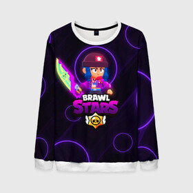 Мужской свитшот 3D с принтом Brawl Stars Heroine Bibi в городе Новоалтайск, 100% полиэстер с мягким внутренним слоем | круглый вырез горловины, мягкая резинка на манжетах и поясе, свободная посадка по фигуре | 8 bit | 8 бит | brawl stars | crow | heroine bibi | leon | биби | бравл старс | кроу | леон