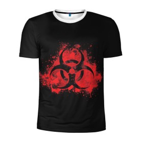 Мужская футболка 3D спортивная с принтом Plague Inc. в городе Новоалтайск, 100% полиэстер с улучшенными характеристиками | приталенный силуэт, круглая горловина, широкие плечи, сужается к линии бедра | 2019 | biohazard | china | game | ncov | plague | virus | warning | вирус | игра | китай