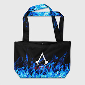 Пляжная сумка 3D с принтом  Assassin’s Creed в городе Новоалтайск, 100% полиэстер | застегивается на металлическую кнопку; внутренний карман застегивается на молнию. Стенки укреплены специальным мягким материалом, чтобы защитить содержимое от несильных ударов
 | black flag | brotherhood | chronicles | creed | game | origins | revelations | rogue | syndicate | unity | альтаир | ассасин | игры | кинжал | пираты