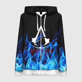 Женская толстовка 3D на молнии с принтом  Assassin’s Creed в городе Новоалтайск, 100% полиэстер | длина до линии бедра, манжеты и пояс оформлены мягкой тканевой резинкой, двухслойный капюшон со шнурком для регулировки, спереди молния, по бокам два кармана | Тематика изображения на принте: black flag | brotherhood | chronicles | creed | game | origins | revelations | rogue | syndicate | unity | альтаир | ассасин | игры | кинжал | пираты