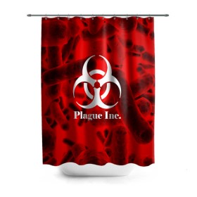 Штора 3D для ванной с принтом PLAGUE INC. в городе Новоалтайск, 100% полиэстер | плотность материала — 100 г/м2. Стандартный размер — 146 см х 180 см. По верхнему краю — пластиковые люверсы для креплений. В комплекте 10 пластиковых колец | molecule | plague inc | абстракция | бактерии | вирус | клетки | медицина | микробы | молекулы | наука | нейрон | нейроны | планета | текстура | текстуры | формула