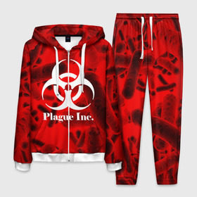 Мужской костюм 3D с принтом PLAGUE INC. в городе Новоалтайск, 100% полиэстер | Манжеты и пояс оформлены тканевой резинкой, двухслойный капюшон со шнурком для регулировки, карманы спереди | Тематика изображения на принте: molecule | plague inc | абстракция | бактерии | вирус | клетки | медицина | микробы | молекулы | наука | нейрон | нейроны | планета | текстура | текстуры | формула