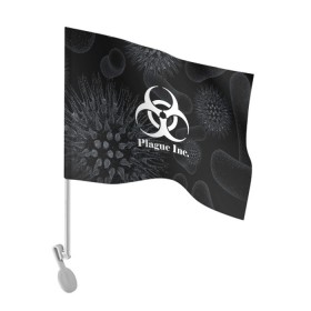 Флаг для автомобиля с принтом PLAGUE INC. в городе Новоалтайск, 100% полиэстер | Размер: 30*21 см | molecule | plague inc | абстракция | бактерии | вирус | клетки | медицина | микробы | молекулы | наука | нейрон | нейроны | планета | текстура | текстуры | формула