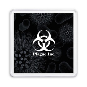 Магнит 55*55 с принтом PLAGUE INC. в городе Новоалтайск, Пластик | Размер: 65*65 мм; Размер печати: 55*55 мм | molecule | plague inc | абстракция | бактерии | вирус | клетки | медицина | микробы | молекулы | наука | нейрон | нейроны | планета | текстура | текстуры | формула