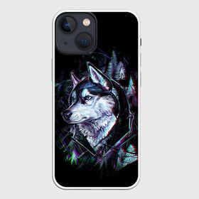 Чехол для iPhone 13 mini с принтом Волк в городе Новоалтайск,  |  | animal | djkr | woolf | волк | кэжуал | синий волк | синий принт