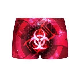 Мужские трусы 3D с принтом Plague Inc LC (Oko) в городе Новоалтайск, 50% хлопок, 50% полиэстер | классическая посадка, на поясе мягкая тканевая резинка | авторская | вирус | знаки | игры | интересная | каракули | круг | лабиринт | линии | мозаика | необычная | око | символы | страшная | туннель | черная | эпидемия