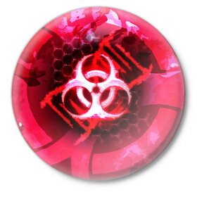 Значок с принтом Plague Inc LC (Oko) в городе Новоалтайск,  металл | круглая форма, металлическая застежка в виде булавки | авторская | вирус | знаки | игры | интересная | каракули | круг | лабиринт | линии | мозаика | необычная | око | символы | страшная | туннель | черная | эпидемия