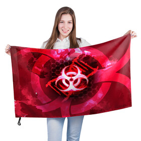 Флаг 3D с принтом Plague Inc LC (Oko) в городе Новоалтайск, 100% полиэстер | плотность ткани — 95 г/м2, размер — 67 х 109 см. Принт наносится с одной стороны | авторская | вирус | знаки | игры | интересная | каракули | круг | лабиринт | линии | мозаика | необычная | око | символы | страшная | туннель | черная | эпидемия