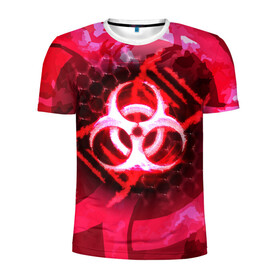 Мужская футболка 3D спортивная с принтом Plague Inc LC (Oko) в городе Новоалтайск, 100% полиэстер с улучшенными характеристиками | приталенный силуэт, круглая горловина, широкие плечи, сужается к линии бедра | авторская | вирус | знаки | игры | интересная | каракули | круг | лабиринт | линии | мозаика | необычная | око | символы | страшная | туннель | черная | эпидемия
