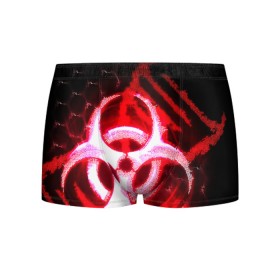 Мужские трусы 3D с принтом Plague Inc ShB (Oko) в городе Новоалтайск, 50% хлопок, 50% полиэстер | классическая посадка, на поясе мягкая тканевая резинка | авторская | вирус | знаки | игры | интересная | каракули | круг | лабиринт | линии | мозаика | необычная | око | символы | страшная | туннель | черная | эпидемия