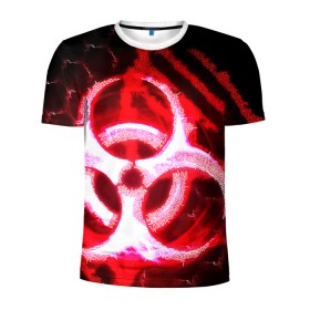 Мужская футболка 3D спортивная с принтом Plague Inc ShB (Oko) в городе Новоалтайск, 100% полиэстер с улучшенными характеристиками | приталенный силуэт, круглая горловина, широкие плечи, сужается к линии бедра | авторская | вирус | знаки | игры | интересная | каракули | круг | лабиринт | линии | мозаика | необычная | око | символы | страшная | туннель | черная | эпидемия