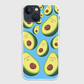 Чехол для iPhone 13 mini с принтом Авокадо паттерн в городе Новоалтайск,  |  | avocado | vegan | vegetarian | авокадо | веган | вегетарианство