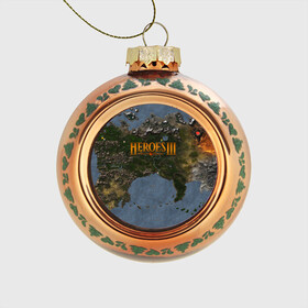 Стеклянный ёлочный шар с принтом ГЕРОИ 3 в городе Новоалтайск, Стекло | Диаметр: 80 мм | angel | armor | artwork | creature | dragon | fantasy | fantasy art | game | griffin | heroes | heroes maps | heroes of might and magic | knight | might and magic | sword | warriors | weapon | wings | герои
