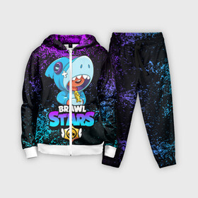 Детский костюм 3D с принтом BRAWL STARS LEON SHARK в городе Новоалтайск,  |  | 8 bit | 8 бит | bibi | brawl stars | crow | el brown | leon | leon shark | max | mr.p | sally leon | shark | stars | virus | werewolf | акула | биби | вирус | ворон | леон | оборотень | пингвин