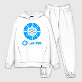 Мужской костюм хлопок OVERSIZE с принтом PORTAL в городе Новоалтайск,  |  | aperture laboratories | glados | portal | portal 2 | valve | гладос | портал | портал 2 | челл