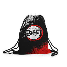 Рюкзак-мешок 3D с принтом KIMETSU NO YAIBA в городе Новоалтайск, 100% полиэстер | плотность ткани — 200 г/м2, размер — 35 х 45 см; лямки — толстые шнурки, застежка на шнуровке, без карманов и подкладки | demon slayer | demon slayer: kimetsu no yaiba | kimetsu | kimetsu no yaiba | nezuko | slayer | tanjiro | клинок рассекающий демонов | незуко | танджиро | шинобу кочо