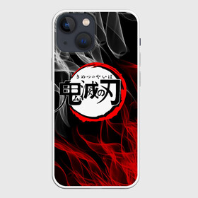 Чехол для iPhone 13 mini с принтом Kimetsu no Yaiba встретилось пламя в городе Новоалтайск,  |  | demon slayer | demon slayer: kimetsu no yaiba | kimetsu | kimetsu no yaiba | nezuko | slayer | tanjiro | клинок рассекающий демонов | незуко | танджиро | шинобу кочо