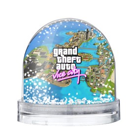 Снежный шар с принтом GRAND THEFT AUTO:VICE CITY в городе Новоалтайск, Пластик | Изображение внутри шара печатается на глянцевой фотобумаге с двух сторон | grand theft auto 2 | grand theft auto 3 | grand theft auto v | grand theft auto: san andreas | grand theft auto: vice city | gta 5 | gta online | gta v | город | игры