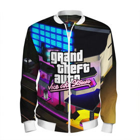 Мужской бомбер 3D с принтом GTA:VICE CITY в городе Новоалтайск, 100% полиэстер | застегивается на молнию, по бокам два кармана без застежек, по низу бомбера и на воротнике - эластичная резинка | gr | grand theft auto 2 | grand theft auto 3 | grand theft auto v | grand theft auto: san andreas | grand theft auto: vice city | gta 5 | gta online | gta v | город | игры