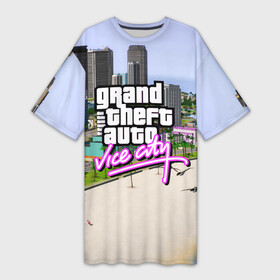 Платье-футболка 3D с принтом GTA REDUX 2020 в городе Новоалтайск,  |  | grand theft auto 2 | grand theft auto 3 | grand theft auto v | grand theft auto: san andreas | grand theft auto: vice city | gta 5 | gta online | gta v | город | игры