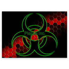 Поздравительная открытка с принтом Plague Inc в городе Новоалтайск, 100% бумага | плотность бумаги 280 г/м2, матовая, на обратной стороне линовка и место для марки
 | biohazard | inc | ndemic creations | plague | plague inc | биологический симулятор | игра | чума | чума инкорпорейтед
