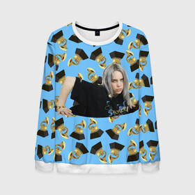 Мужской свитшот 3D с принтом Billie Eilish Grammy в городе Новоалтайск, 100% полиэстер с мягким внутренним слоем | круглый вырез горловины, мягкая резинка на манжетах и поясе, свободная посадка по фигуре | billie | eilish | grammy | айлиш | билли | грэмми