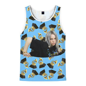 Мужская майка 3D с принтом Billie Eilish Grammy в городе Новоалтайск, 100% полиэстер | круглая горловина, приталенный силуэт, длина до линии бедра. Пройма и горловина окантованы тонкой бейкой | Тематика изображения на принте: billie | eilish | grammy | айлиш | билли | грэмми