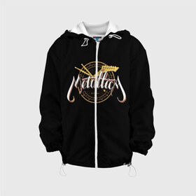 Детская куртка 3D с принтом Metallica Vintage 2 в городе Новоалтайск, 100% полиэстер | застежка — молния, подол и капюшон оформлены резинкой с фиксаторами, по бокам — два кармана без застежек, один потайной карман на груди, плотность верхнего слоя — 90 г/м2; плотность флисового подклада — 260 г/м2 | Тематика изображения на принте: hard rock | metal | metallica | rock | vintage | металл | рок