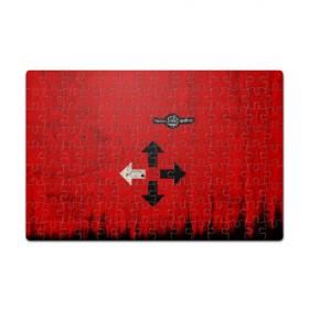 Пазл магнитный 126 элементов с принтом THREE DAYS GRACE RED в городе Новоалтайск, полимерный материал с магнитным слоем | 126 деталей, размер изделия —  180*270 мм | rock | музыка | рок