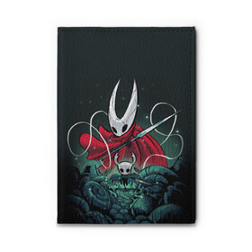 Обложка для автодокументов с принтом Hollow Knight в городе Новоалтайск, натуральная кожа |  размер 19,9*13 см; внутри 4 больших “конверта” для документов и один маленький отдел — туда идеально встанут права | Тематика изображения на принте: grimm | hallounest | heart of nightmare | hollow knight | hornet | knight | quirrell | silksong | гримм | квиррел | рыцарь | халлоунест | холлоу найт | хорнет