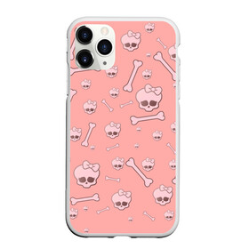 Чехол для iPhone 11 Pro Max матовый с принтом Cute bones в городе Новоалтайск, Силикон |  | Тематика изображения на принте: bone | pink | pink skull | skeleton | skull | кости | розовый | череп