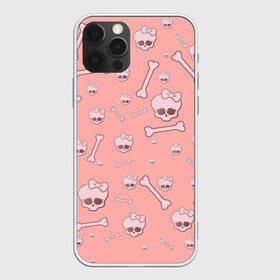 Чехол для iPhone 12 Pro Max с принтом Cute bones в городе Новоалтайск, Силикон |  | Тематика изображения на принте: bone | pink | pink skull | skeleton | skull | кости | розовый | череп