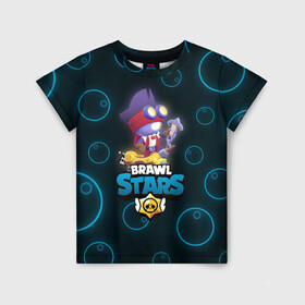 Детская футболка 3D с принтом Brawl Stars Captain Carl в городе Новоалтайск, 100% гипоаллергенный полиэфир | прямой крой, круглый вырез горловины, длина до линии бедер, чуть спущенное плечо, ткань немного тянется | bo | brawl stars | captain carl | carl | crow | dynamike | sandy | spike | бо | бравл старс | динамайк | дэррил | карл | кроу | леон. leon | спайк | сэнди