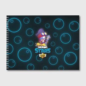 Альбом для рисования с принтом Brawl Stars Captain Carl в городе Новоалтайск, 100% бумага
 | матовая бумага, плотность 200 мг. | bo | brawl stars | captain carl | carl | crow | dynamike | sandy | spike | бо | бравл старс | динамайк | дэррил | карл | кроу | леон. leon | спайк | сэнди