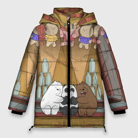 Женская зимняя куртка 3D с принтом We Bare Bear в городе Новоалтайск, верх — 100% полиэстер; подкладка — 100% полиэстер; утеплитель — 100% полиэстер | длина ниже бедра, силуэт Оверсайз. Есть воротник-стойка, отстегивающийся капюшон и ветрозащитная планка. 

Боковые карманы с листочкой на кнопках и внутренний карман на молнии | grizzly | ice bear | panda | the three bare bears | vdzajul | we bare bears | белый | вся правда о медведях | гризли | панда | правда