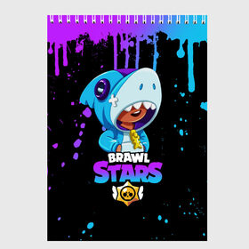 Скетчбук с принтом Brawl Stars Leon Shark в городе Новоалтайск, 100% бумага
 | 48 листов, плотность листов — 100 г/м2, плотность картонной обложки — 250 г/м2. Листы скреплены сверху удобной пружинной спиралью | Тематика изображения на принте: brawl stars | crow | game | leon | бравл | бравл стар | бравл старс | ворон | ворона | детская | детям | игра | компьютерная игра | кров | леон | персонаж | развлечение